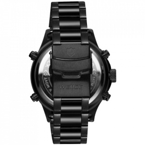 Ceas WEIDE, Quartz, Casual Sport, Negru, Curea Metalica, WH6306B-1C