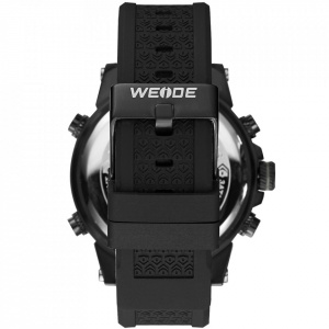 Ceas WEIDE, Quartz, Casual Sport, Negru, Curea Silicon, WH6403B-1C