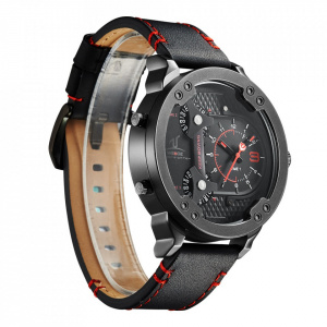 Ceas WEIDE, Quartz, Casual Sport, Rosu, Curea Piele, UV1506B-2C