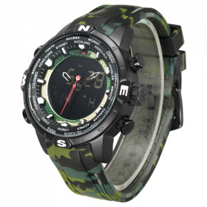 Ceas WEIDE, Quartz, Casual Sport, Verde, Curea Silicon, WH6310B-5C
