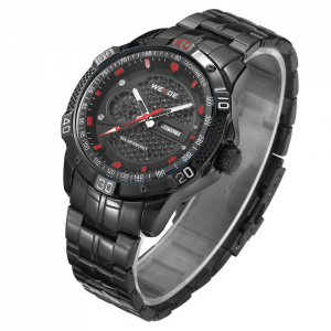 Ceas WEIDE, Quartz, Clasic, Negru, Curea Metalica, SE0707B-1C
