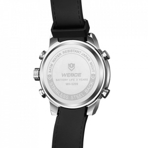 Ceas WEIDE, Quartz, Casual Sport, Alb, Curea Piele, WH5209-4C