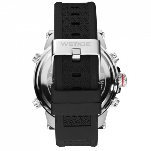 Ceas WEIDE, Quartz, Casual Sport, Alb, Curea Silicon, WH6403-2C