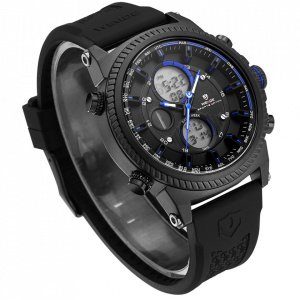 Ceas WEIDE, Quartz, Casual Sport, Albastru, Curea Silicon, WH6403B-4C