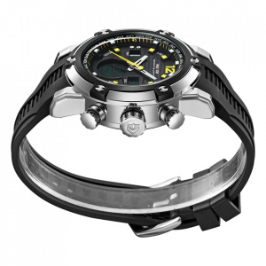 Ceas WEIDE, Quartz, Casual Sport, Galben, Curea Silicon, WH5205-10C