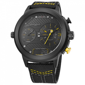 Ceas WEIDE, Quartz, Casual Sport, Galben, WH6405B-3C