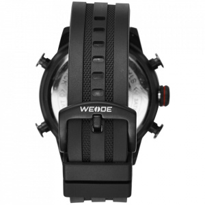 Ceas WEIDE, Quartz, Casual Sport, Negru, Curea Silicon, WH6308B-5C