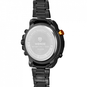 Ceas WEIDE, Quartz, Casual Sport, Orange, Curea Metalica, WH6108B-5C