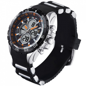 Ceas WEIDE, Quartz, Casual Sport, Orange, Curea Silicon, WH1103-9C