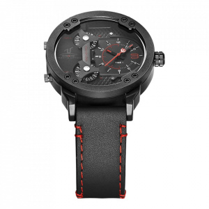 Ceas WEIDE, Quartz, Casual Sport, Rosu, Curea Piele, UV1506B-2C
