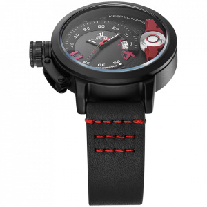 Ceas WEIDE, Quartz, Casual Sport, Rosu, Curea Piele, UV1606B-2C