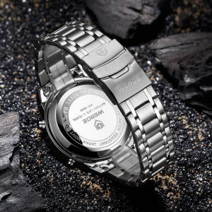 Ceas WEIDE, Quartz, Casual Sport, Alb, Curea Metalica, WH6906-2C