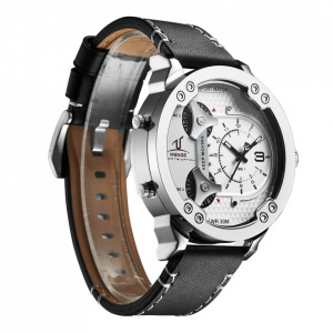 Ceas WEIDE, Quartz, Casual Sport, Alb, Curea Piele, UV1506-2C