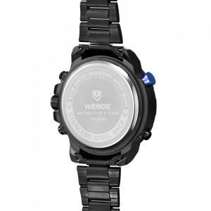 Ceas WEIDE, Quartz, Casual Sport, Albastru, Curea Metalica, WH6108B-4C