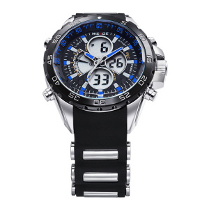 Ceas WEIDE, Quartz, Casual Sport, Albastru, Curea Silicon, WH1103-12C