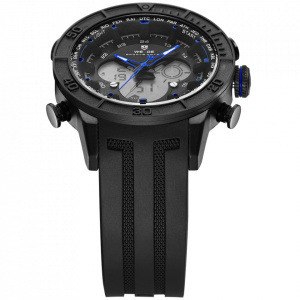Ceas WEIDE, Quartz, Casual Sport, Albastru, Curea Silicon, WH6308B-8C