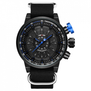 Ceas WEIDE, Quartz, Casual Sport, Albastru, Curea TextilWH7306B-4C