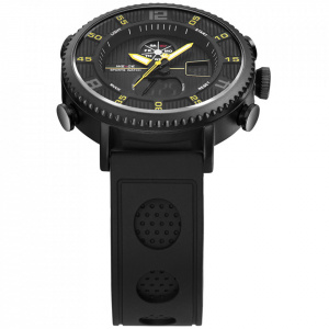 Ceas WEIDE, Quartz, Casual Sport, Galben, Curea Piele, WH6106B-3C