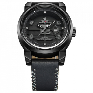 Ceas WEIDE, Quartz, Casual Sport, Negru, Curea Piele, UV1509B-1C