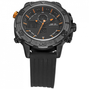 Ceas WEIDE, Quartz, Casual Sport, Orange, Curea Silicon, WH6108B-10C