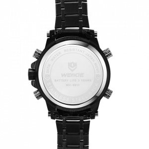 Ceas WEIDE, Quartz, Casual Sport, Rosu, Curea Metalica, WH6910B-2C