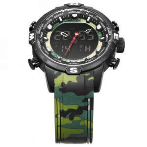 Ceas WEIDE, Quartz, Casual Sport, Verde, Curea Silicon, WH6310B-5C