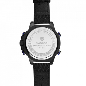 Ceas WEIDE, Quartz, Casual Sport, Albastru, Curea Piele, WH6102B-8C