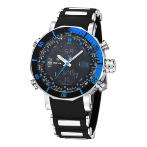 Ceas WEIDE, Quartz, Casual Sport, Albastru, Curea Silicon, WH5203-11C