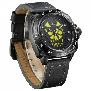 Ceas WEIDE, Quartz, Casual Sport, Galben, Curea Piele, UV1510B-3C