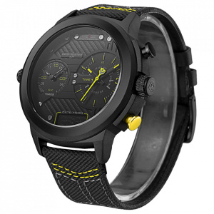 Ceas WEIDE, Quartz, Casual Sport, Galben, WH6405B-3C