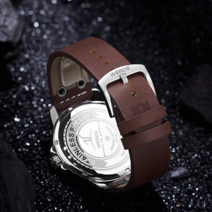 Ceas WEIDE, Quartz, Casual Sport, Negru, Curea Piele, UV1702-3C