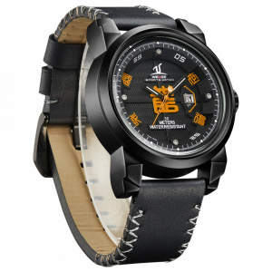 Ceas WEIDE, Quartz, Casual Sport, Orange, Curea Piele, UV1509B-5C