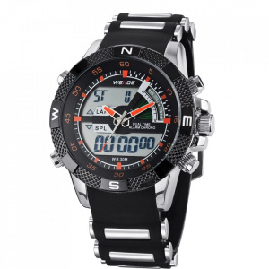 Ceas WEIDE, Quartz, Casual Sport, Orange, Curea Silicon, WH1104-10C