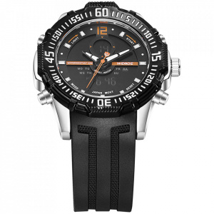 Ceas WEIDE, Quartz, Casual Sport, Orange, Curea Silicon, WH6105-12C