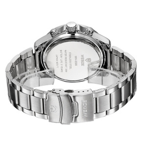 Ceas WEIDE, Quartz, Clasic, Alb, Curea Metalica, WH3308-2C