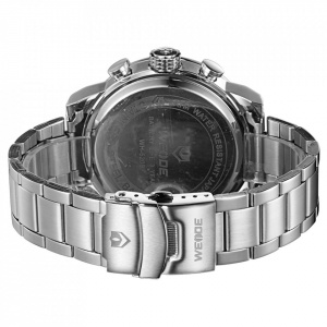 Ceas WEIDE, Quartz, Casual Sport, Alb, Curea Metalica, WH5209-2C