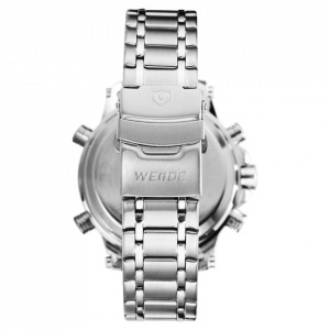 Ceas WEIDE, Quartz, Casual Sport, Alb, Curea Metalica, WH6910-2C