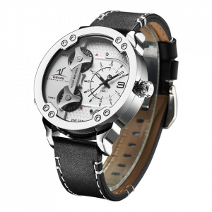 Ceas WEIDE, Quartz, Casual Sport, Alb, Curea Piele, UV1506-2C