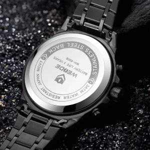 Ceas WEIDE, Quartz, Casual Sport, Albastru, Curea Metalica, WH6906B-4C