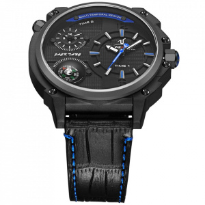 Ceas WEIDE, Quartz, Casual Sport, Albastru, Curea Piele, UV1507B-4C