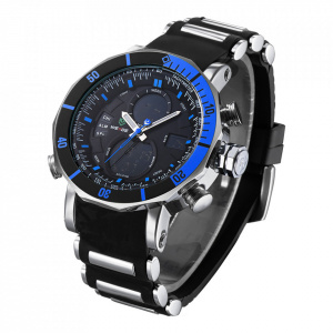 Ceas WEIDE, Quartz, Casual Sport, Albastru, Curea Silicon, WH5203-11C