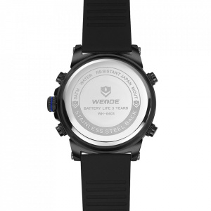 Ceas WEIDE, Quartz, Casual Sport, Albastru, Curea Silicon, WH6403B-4C