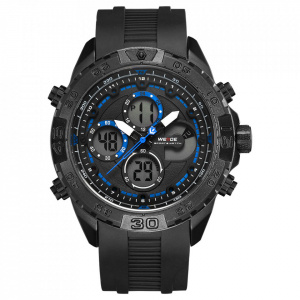 Ceas WEIDE, Quartz, Casual Sport, Albastru, Curea Silicon, WH6909B-8C