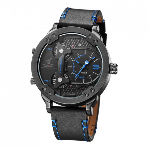 Ceas WEIDE, Quartz, Casual Sport, Galben, Curea Piele, UV1506B-4C