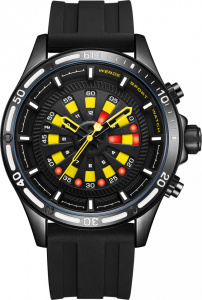 Ceas WEIDE, Quartz, Casual Sport, Galben, Curea Silicon, WH7308B-3C