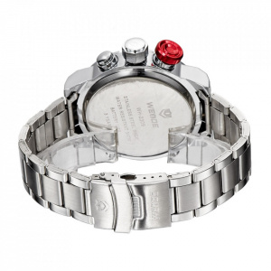 Ceas WEIDE, Quartz, Casual Sport, Negru, Curea Metalica, WH2309-1C