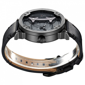 Ceas WEIDE, Quartz, Casual Sport, Negru, Curea Piele, UV1506B-1C