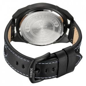 Ceas WEIDE, Quartz, Casual Sport, Negru, Curea Piele, UV1703-1C