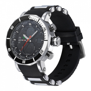 Ceas WEIDE, Quartz, Casual Sport, Negru, Curea Silicon, WH5203-7C