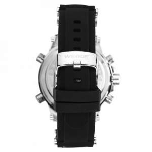 Ceas WEIDE, Quartz, Casual Sport, Negru, Curea Silicon, WH6910-3C